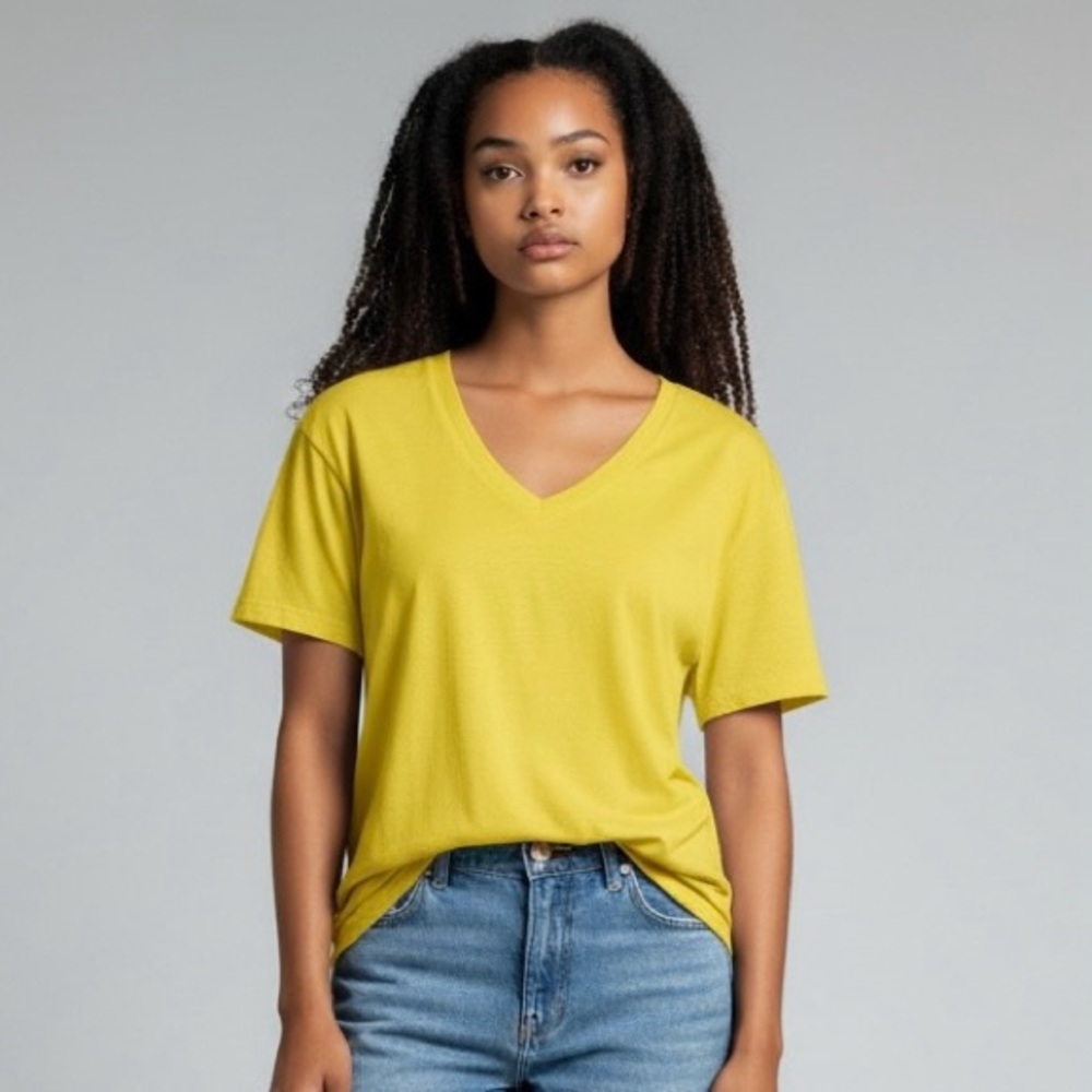 J. Crew Sunny Yellow V-Neck Tee